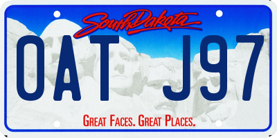 SD license plate 0ATJ97