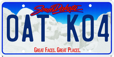 SD license plate 0ATK04