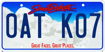 SD license plate 0ATK07