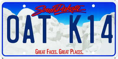 SD license plate 0ATK14