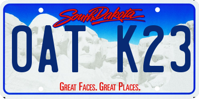 SD license plate 0ATK23