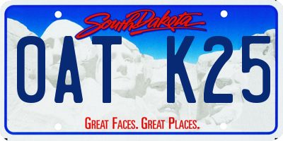 SD license plate 0ATK25