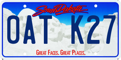 SD license plate 0ATK27