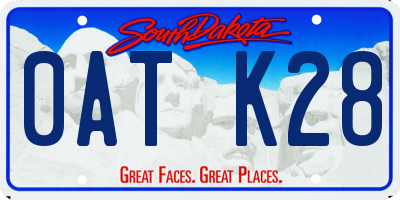 SD license plate 0ATK28