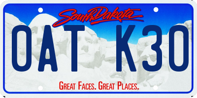 SD license plate 0ATK30