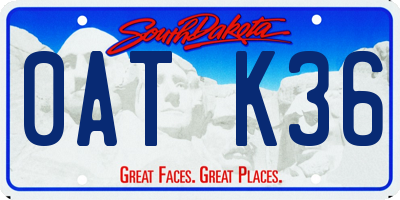 SD license plate 0ATK36