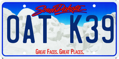 SD license plate 0ATK39
