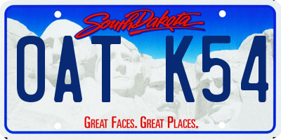 SD license plate 0ATK54