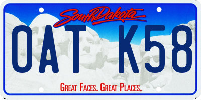 SD license plate 0ATK58