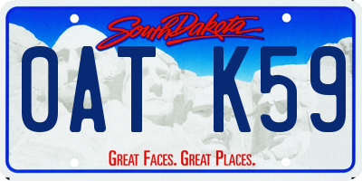 SD license plate 0ATK59