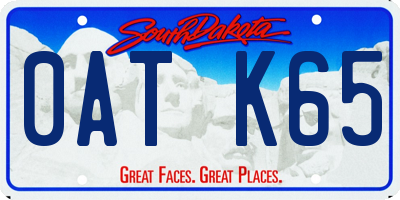 SD license plate 0ATK65