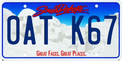 SD license plate 0ATK67