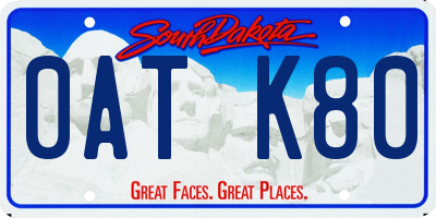 SD license plate 0ATK80