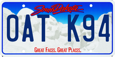 SD license plate 0ATK94