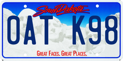 SD license plate 0ATK98