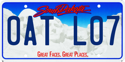 SD license plate 0ATL07