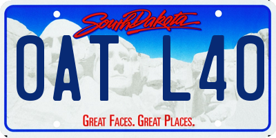 SD license plate 0ATL40