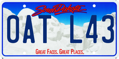 SD license plate 0ATL43