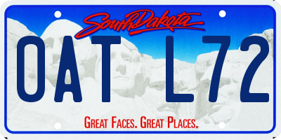 SD license plate 0ATL72