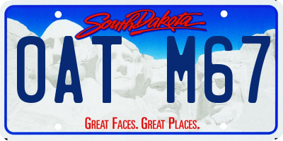 SD license plate 0ATM67