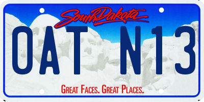 SD license plate 0ATN13