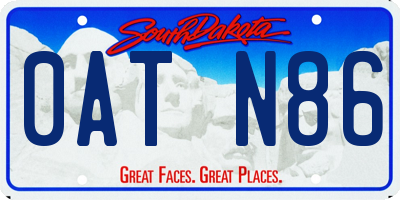 SD license plate 0ATN86