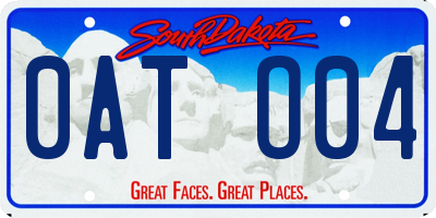 SD license plate 0ATO04