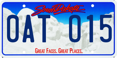 SD license plate 0ATO15