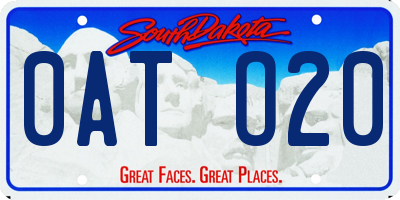 SD license plate 0ATO20