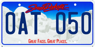 SD license plate 0ATO50