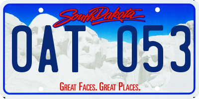 SD license plate 0ATO53