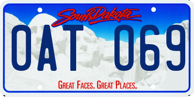SD license plate 0ATO69