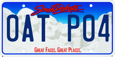 SD license plate 0ATP04