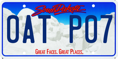 SD license plate 0ATP07