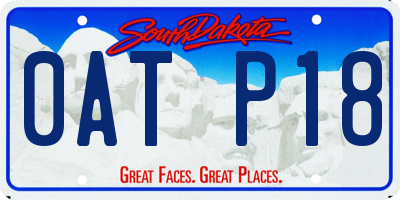 SD license plate 0ATP18