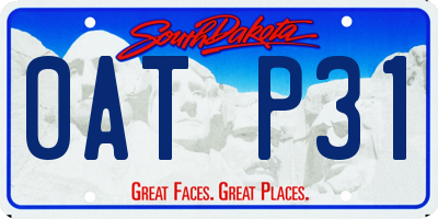 SD license plate 0ATP31