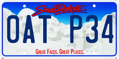 SD license plate 0ATP34