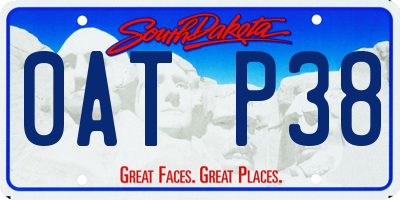 SD license plate 0ATP38