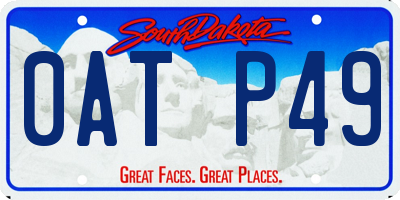 SD license plate 0ATP49