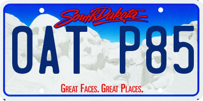 SD license plate 0ATP85