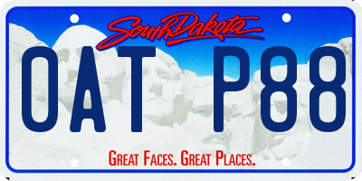 SD license plate 0ATP88