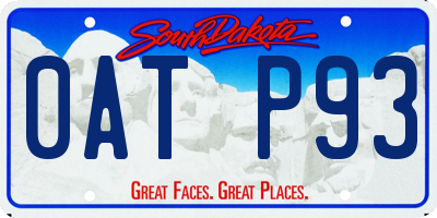 SD license plate 0ATP93