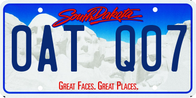 SD license plate 0ATQ07