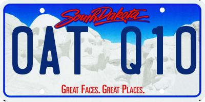 SD license plate 0ATQ10