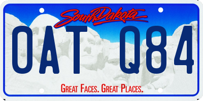 SD license plate 0ATQ84