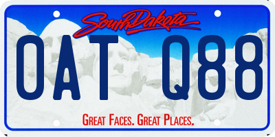 SD license plate 0ATQ88