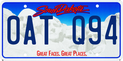 SD license plate 0ATQ94