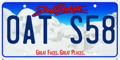 SD license plate 0ATS58