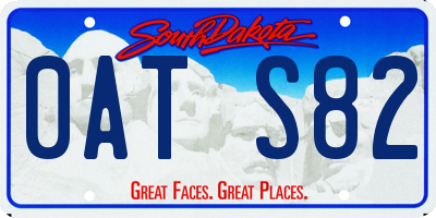 SD license plate 0ATS82
