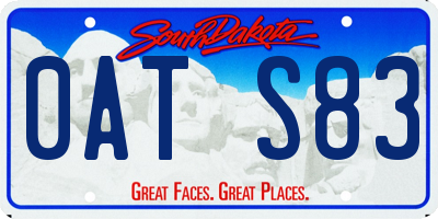 SD license plate 0ATS83